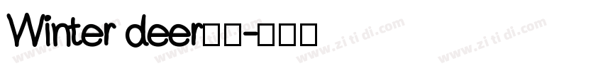 Winter deer字体字体转换